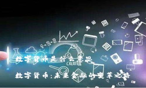 数字货币是什么意思
数字货币:未来金融的变革之路